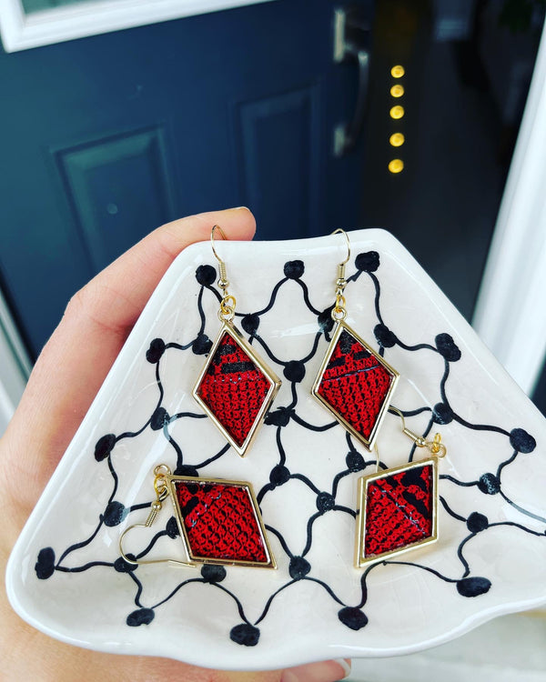 Palestinian embroidered earrings