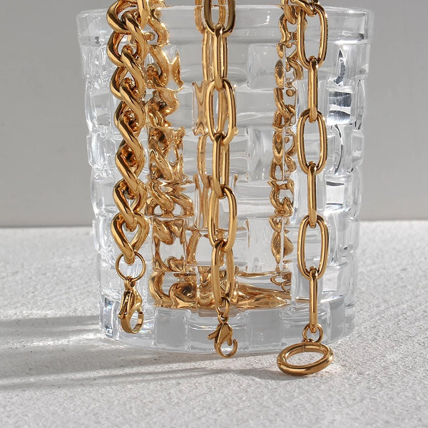 Paper clip chain necklace
