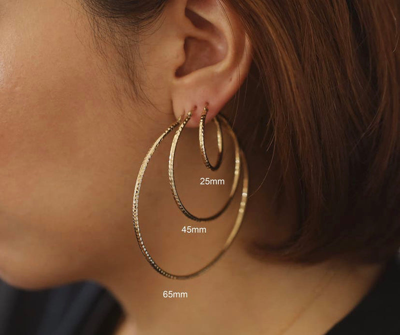 Hoop name earrings with birthstones