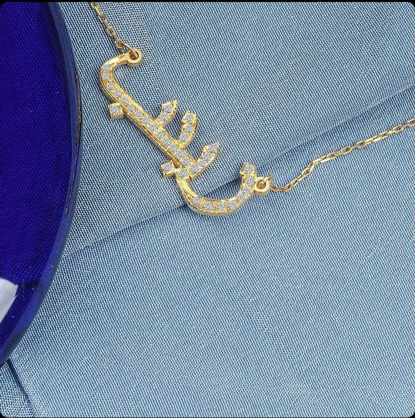 Custom CZ name necklace