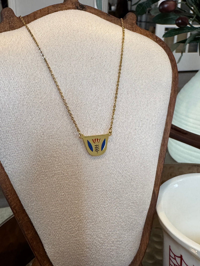 Arabic coffee cup necklace
