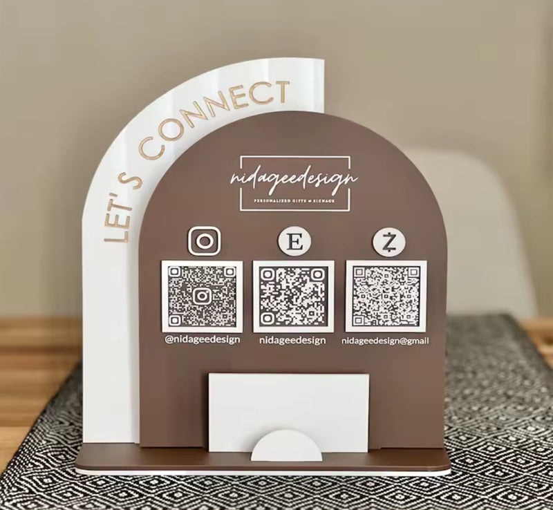 Custom QR code social media sign