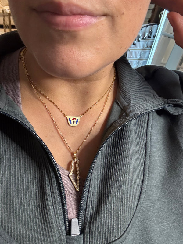 Arabic coffee cup necklace