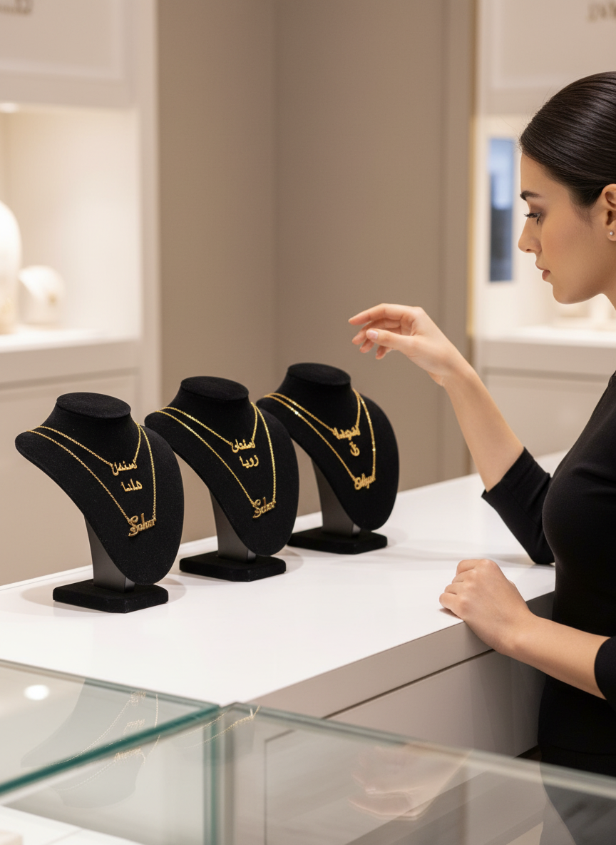 Customized Arabic name necklace