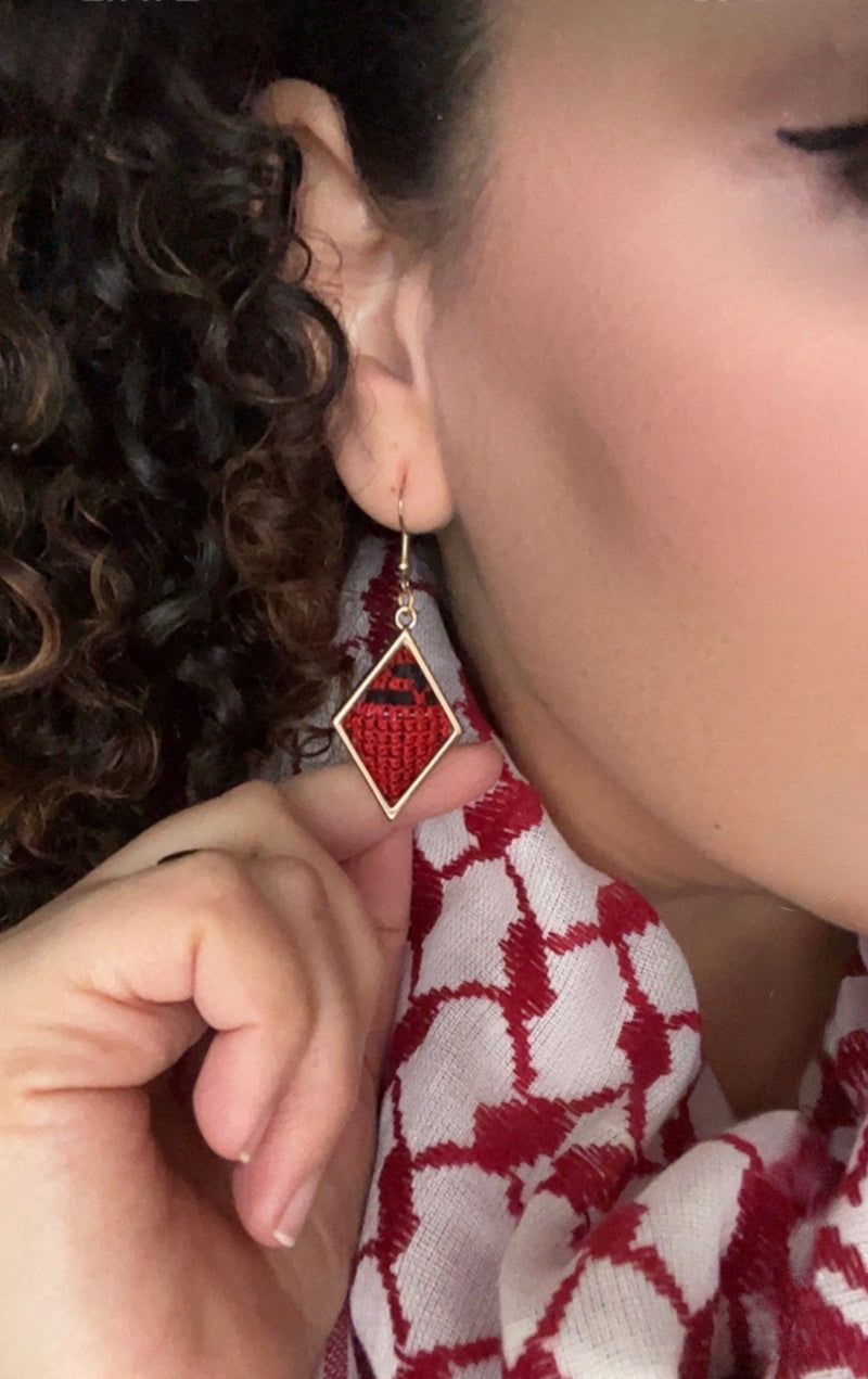 Palestinian embroidered earrings