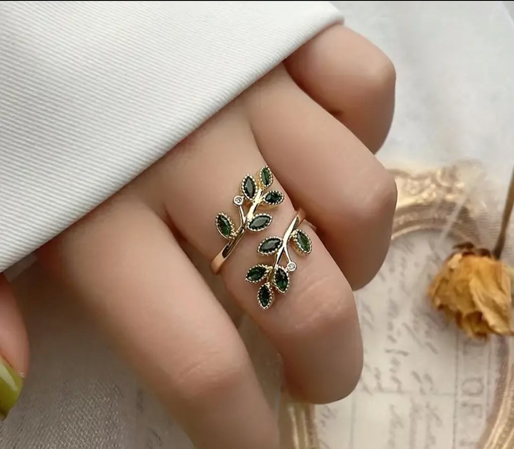 Palestine olive branch ring