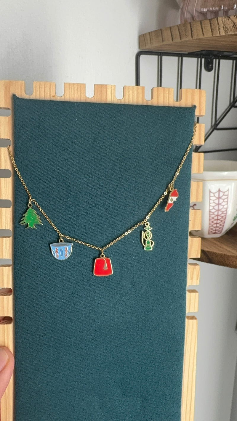 Lebanon charm necklace