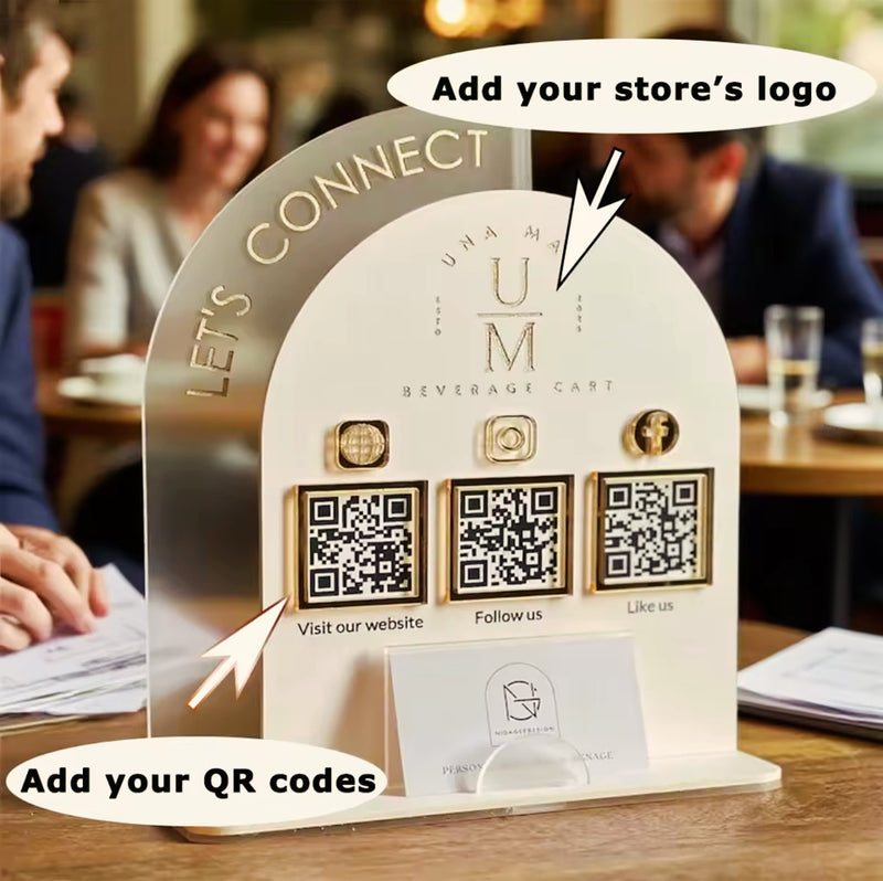 Custom QR code social media sign
