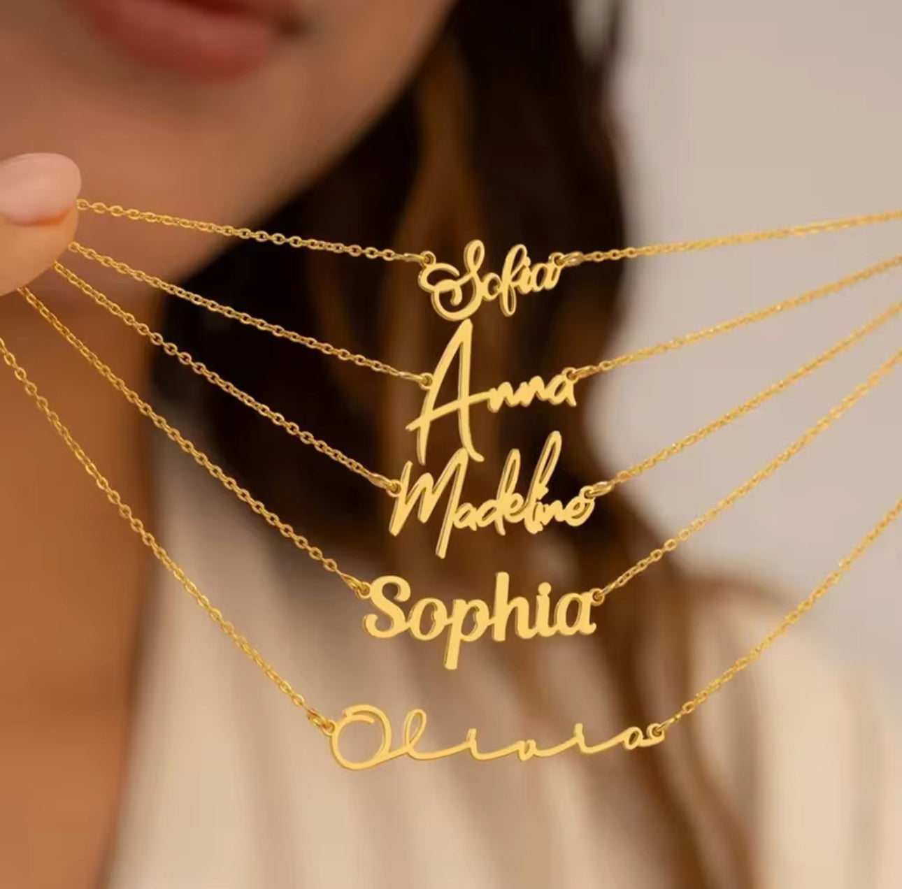 Customized Name Necklace in Any language.