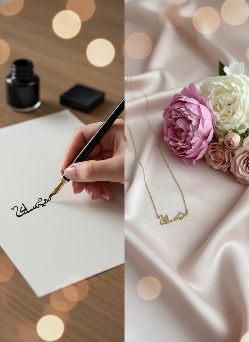 Arabic Caligraphy custom pendant