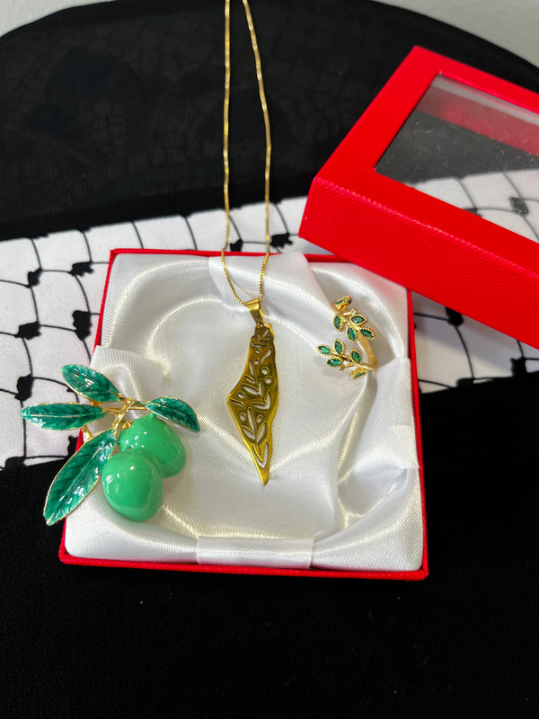 Olive tree jewelry gift set