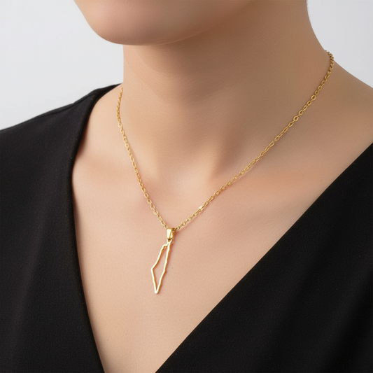Palestine outline map pendant