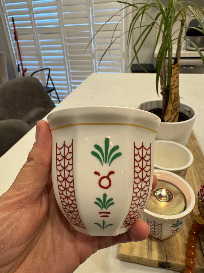 Arabic coffee cup coffee chocolate candle