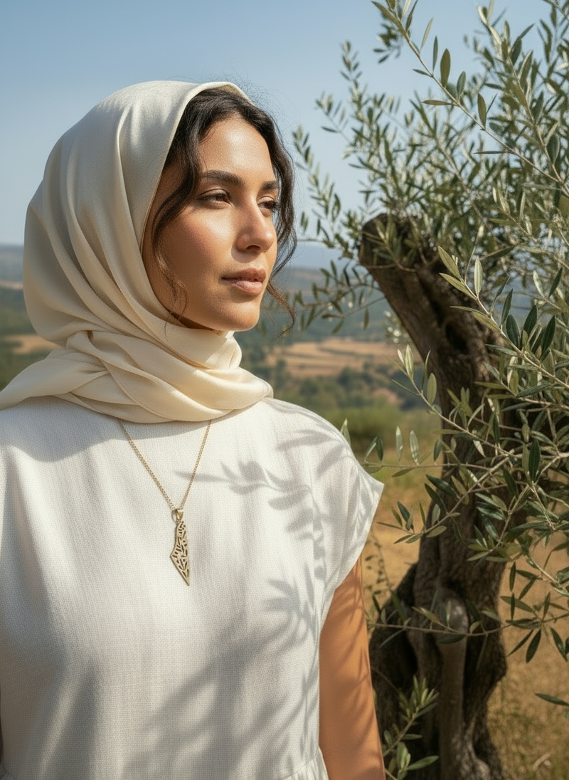 Olive leaf Palestine pendant