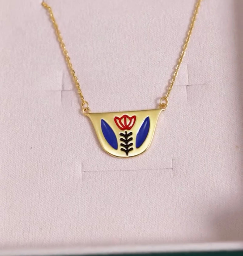 Arabic coffee cup necklace