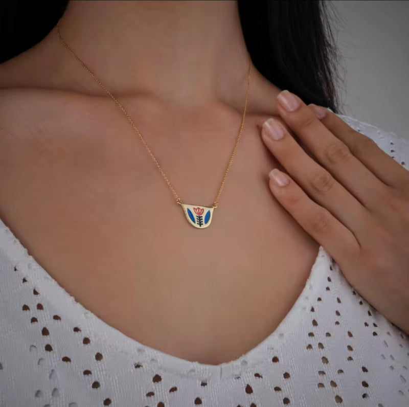 Arabic coffee cup necklace