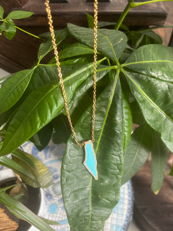 From the river to the sea Palestine map pendant.