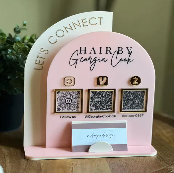 Custom QR code social media sign