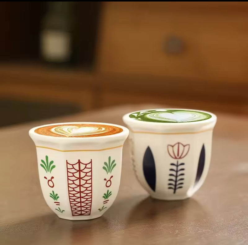 Arabic coffee cup coffee chocolate candle