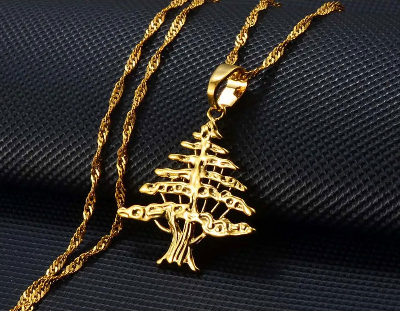 Lebanese cedar tree necklace ￼