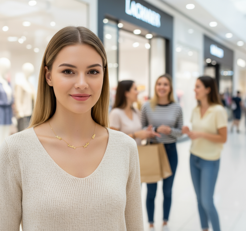 Multiple name necklace