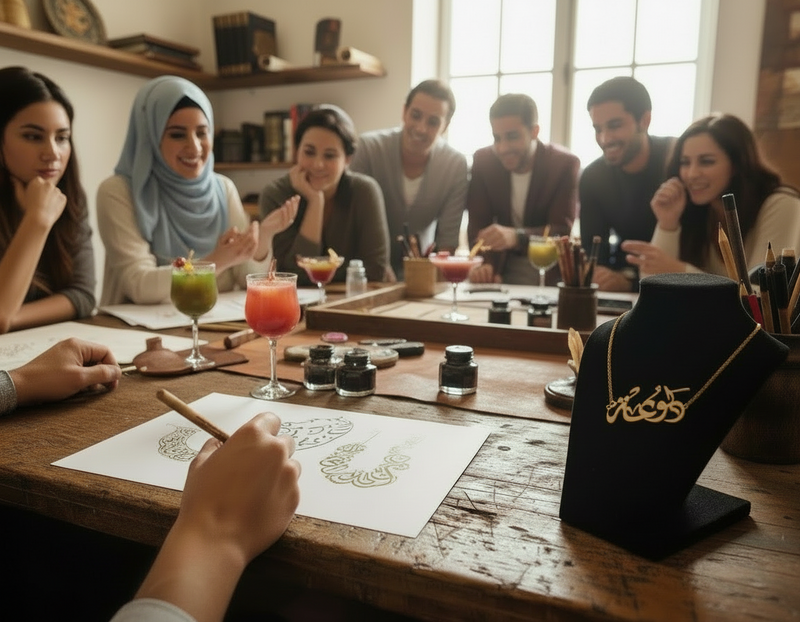 Arabic calligraphy bracelet