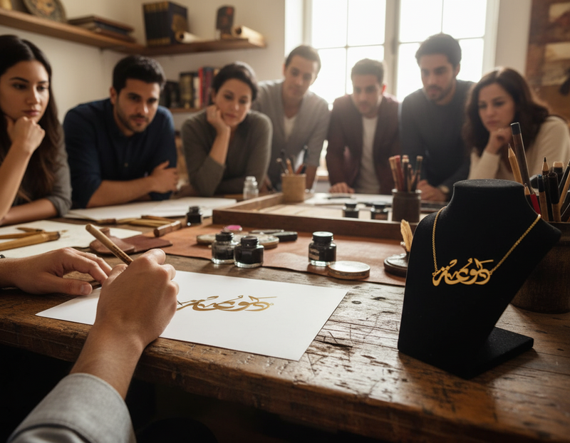Arabic calligraphy bracelet