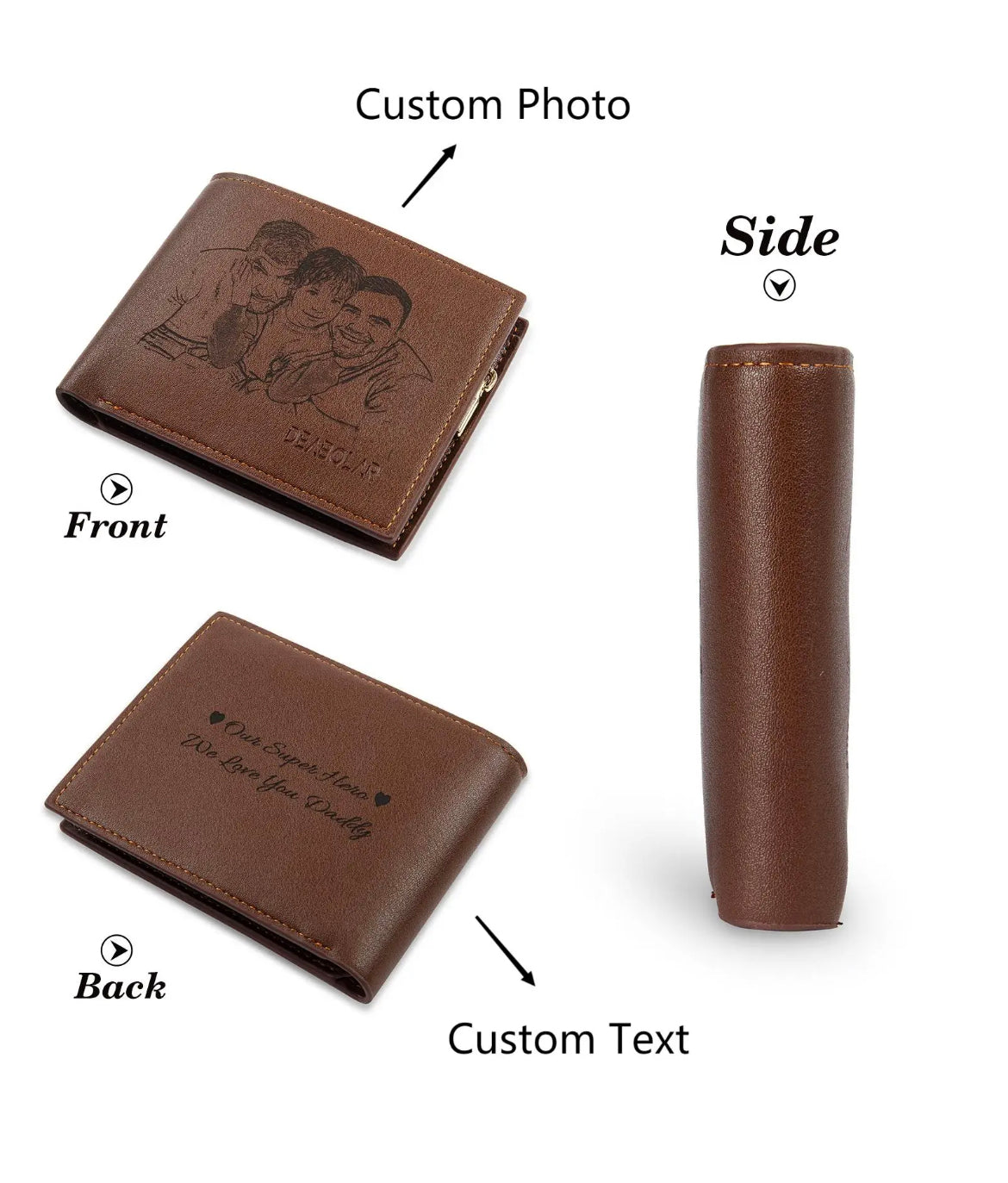 Custom engraved wallet