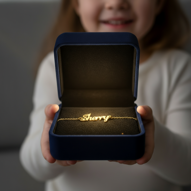 Name bracelet for all ages adjustable sterling silver material