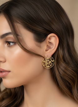 Arabic Caligraphy hoop Earrings