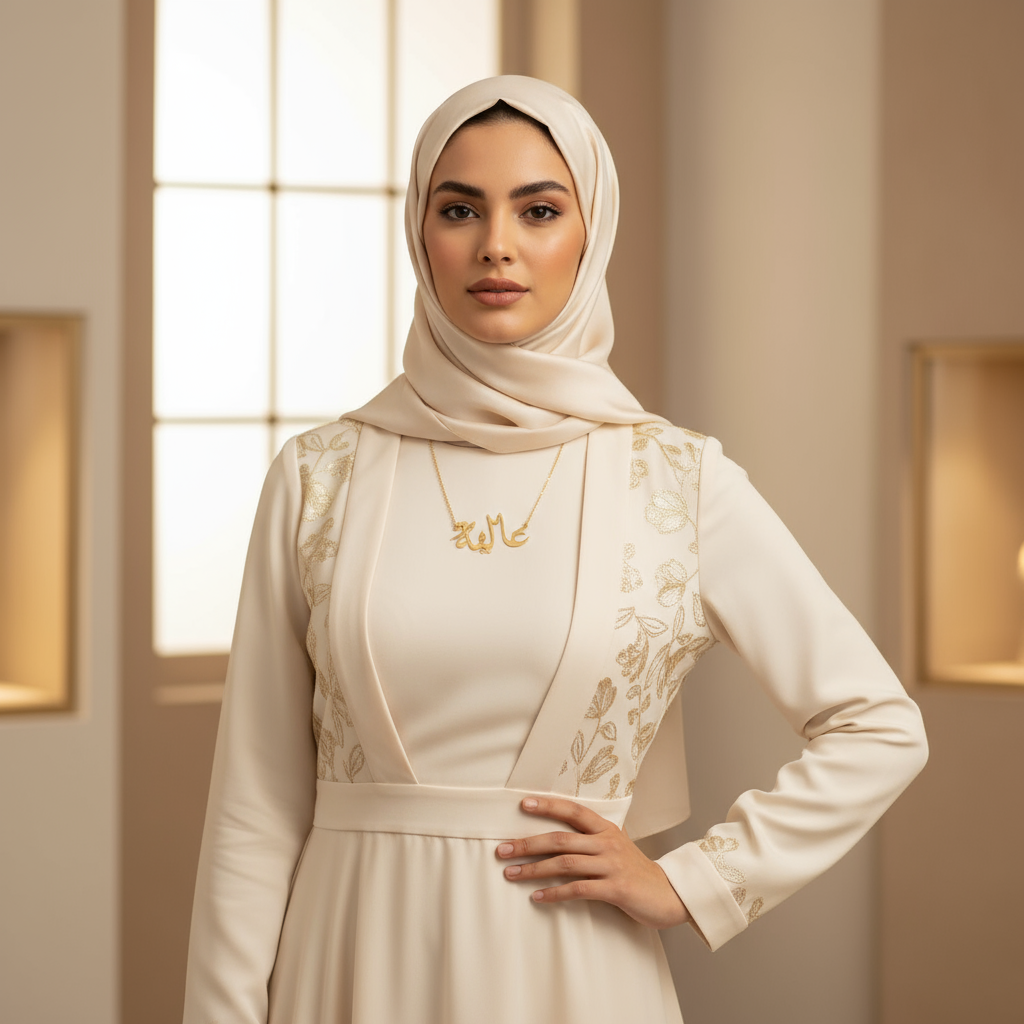 Arabic calligraphy necklace  custom made