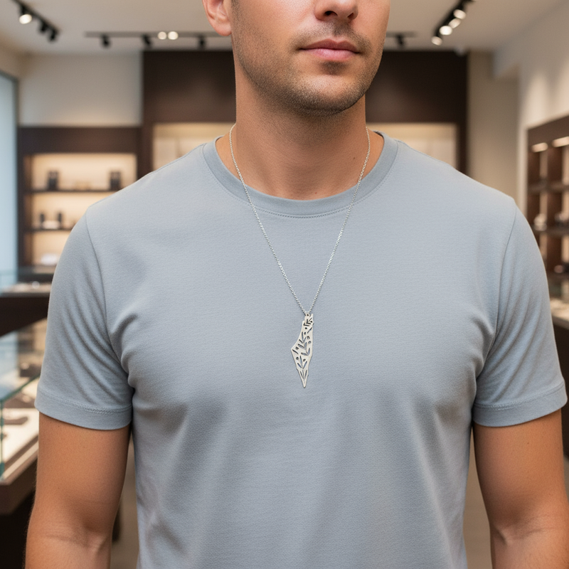 Palestinian pendants with Olive leaves