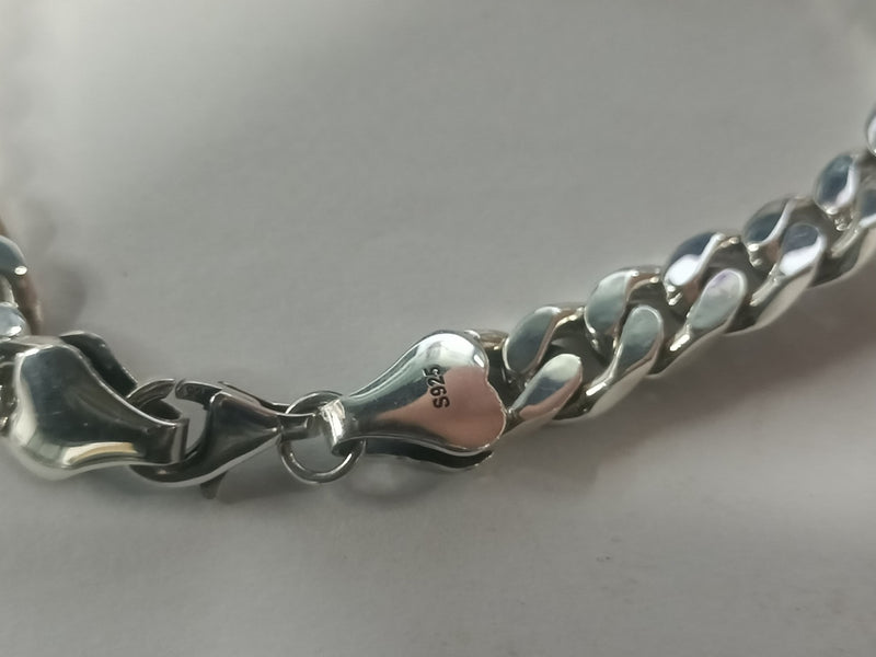 Thick chain custom engraved bracelet