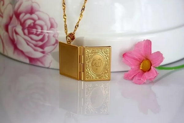 Mini book locket Allah sterling silver & gold options