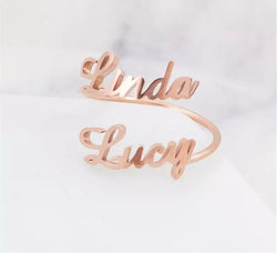 Double name ring in Arabic or English or both