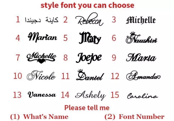 Customized Name Necklace in Any language.