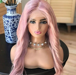 COTTON CANDY PINK 22 INCHES FULL LACE
