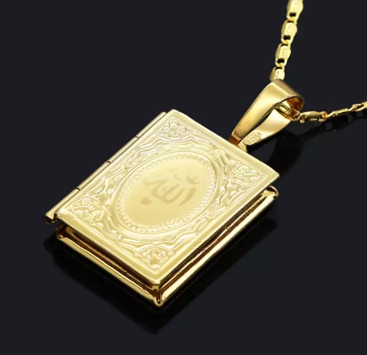 Mini book locket Allah sterling silver & gold options