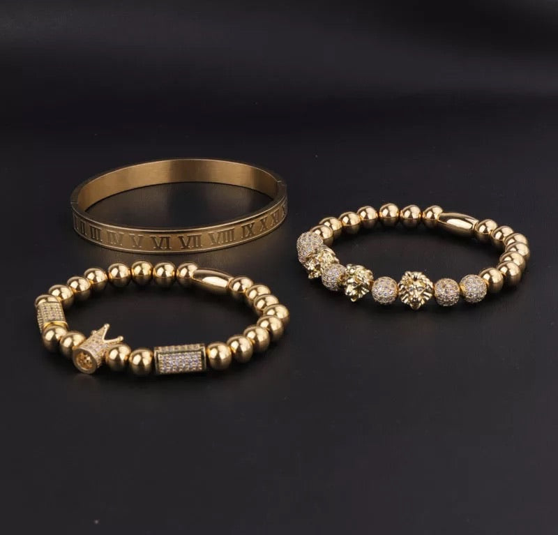 Royal crown bracelet set