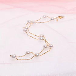 Fresh water pearls sterling necklace
