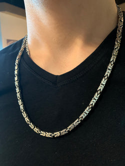 Byzantine vintage sterling silver chain