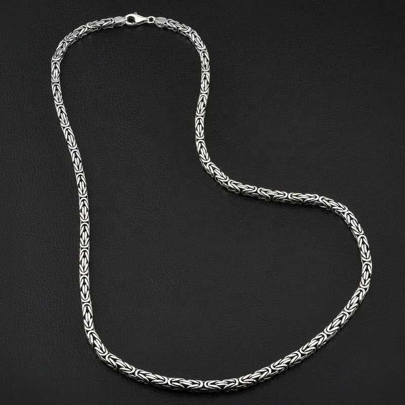 Byzantine vintage sterling silver chain
