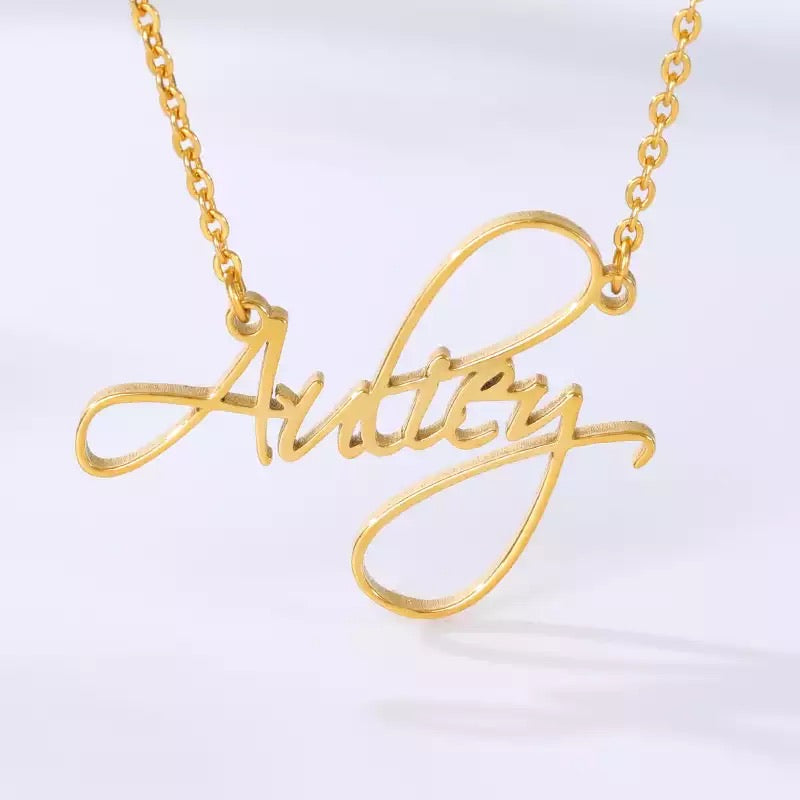 925 sterling silver name necklace in English or Arabic