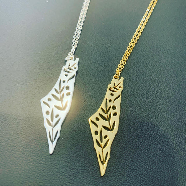 Palestinian pendants with Olive leaves