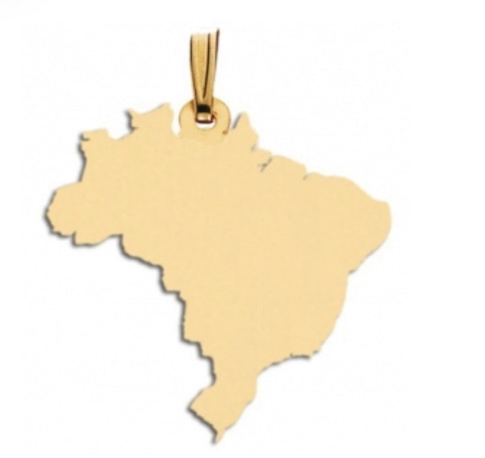 Country map name pendant