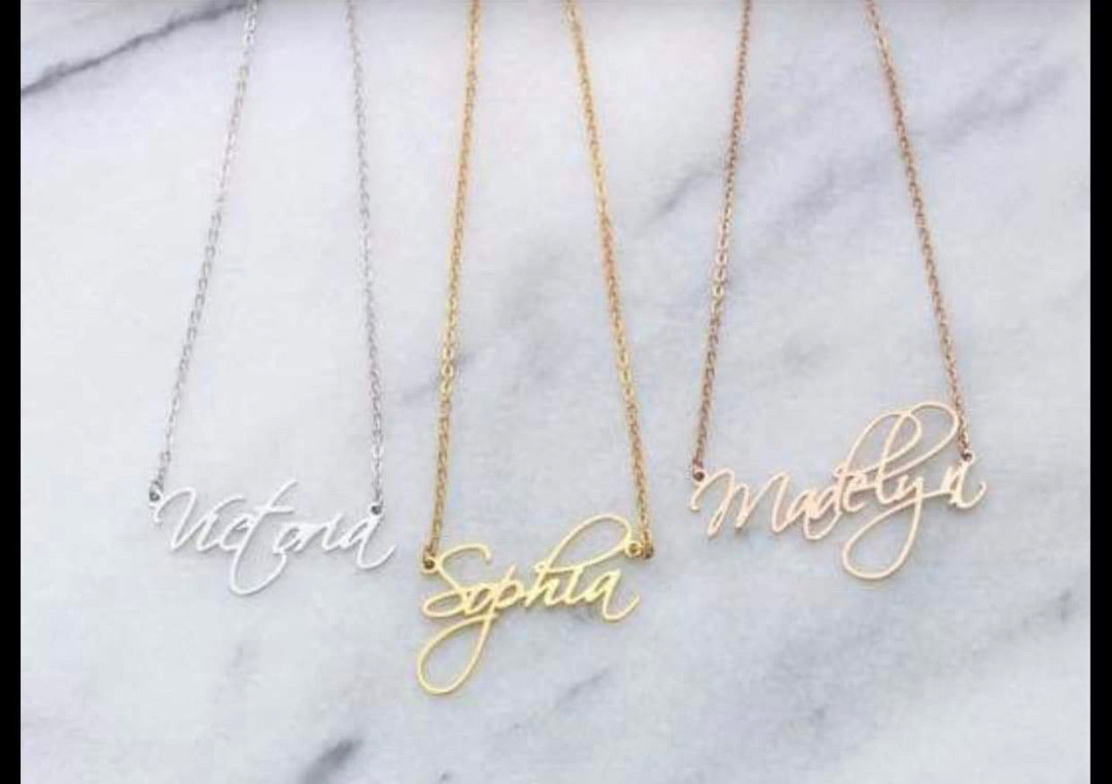 Customized Name Necklace in Any language.