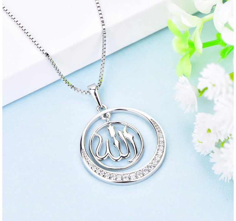 Sterling silver Allah Pendant with chain