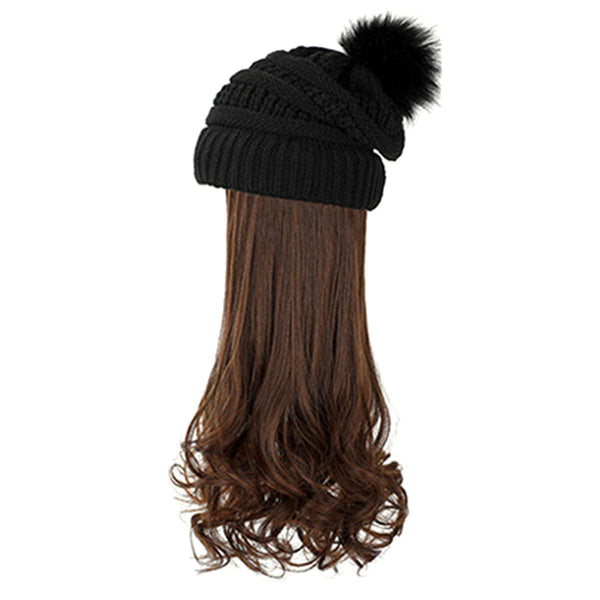 Beanie hat with hair