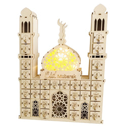 Ramadan wooden Advent countdown mosque calendar