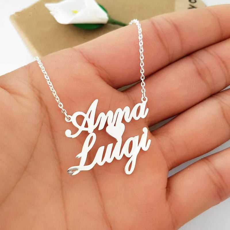 Heart name necklace collection